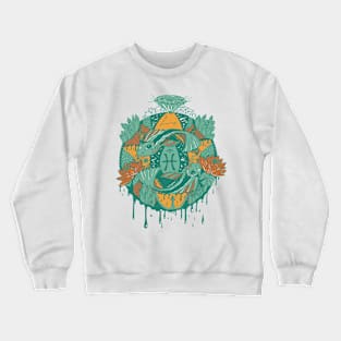 Mountain Green Mystic Pisces Motion Crewneck Sweatshirt